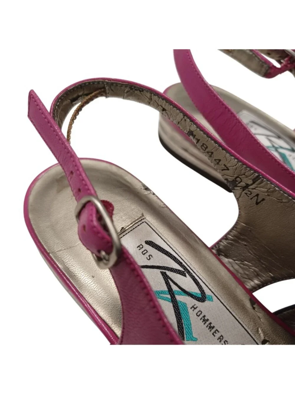 Ros Hommerson Flat Strappy Grandma Chic Sandal Multi Color Vintage Womens 9.5N